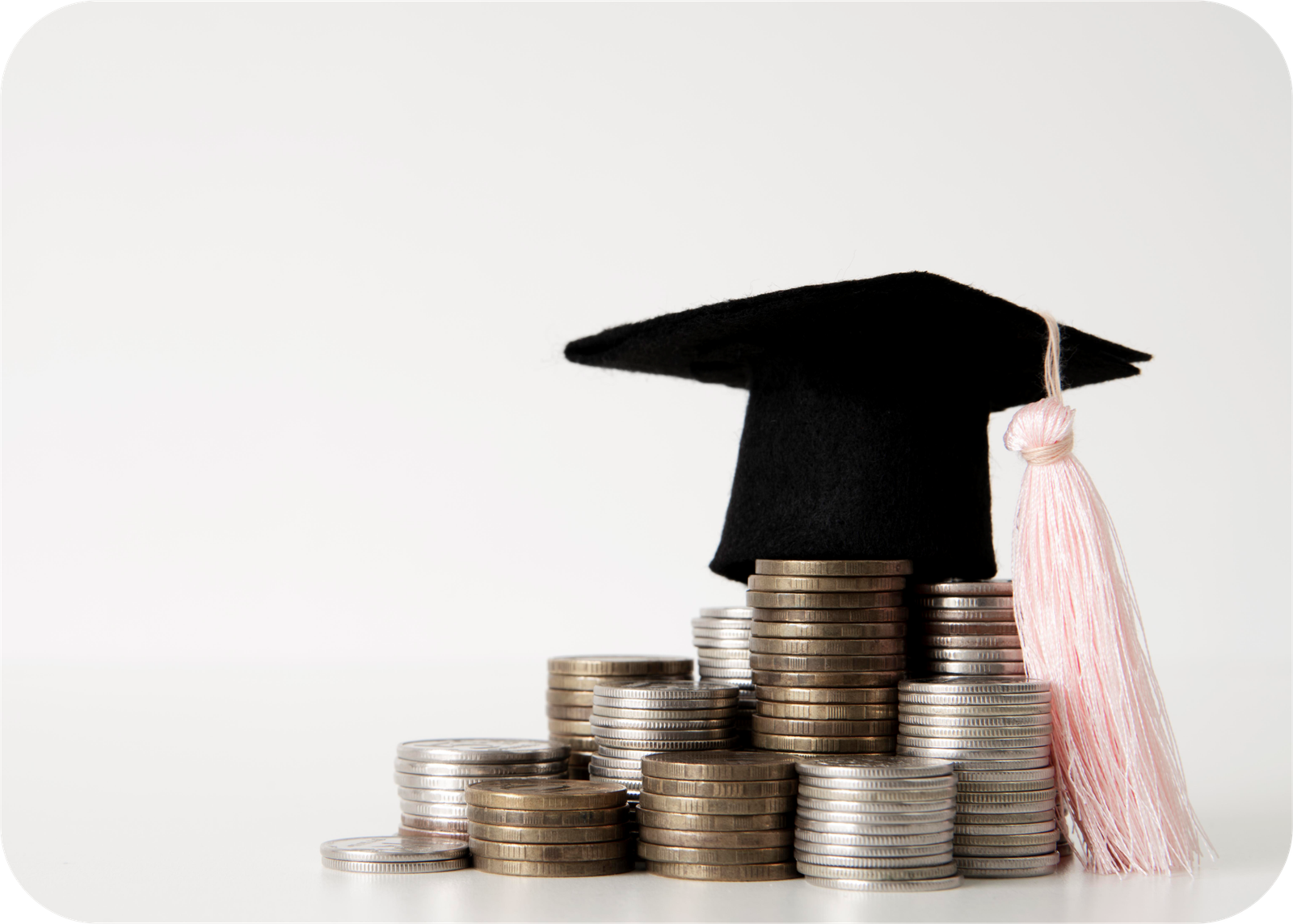Confident student funded by an education loan